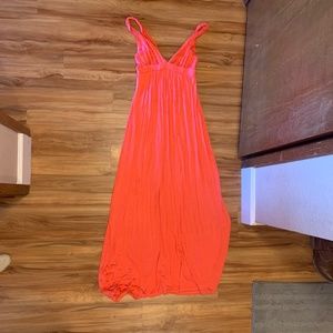 Coral maxi dress